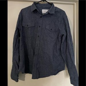 Goodfellow & Co Blue Cotton Button Up Size Medium
